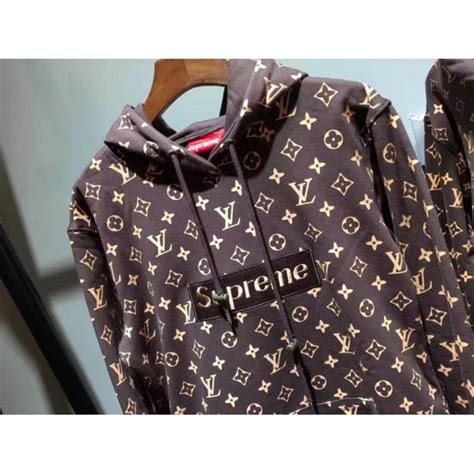 supreme louis vuitton hoodie brown replica|supreme louis vuitton hoodie where to buy.